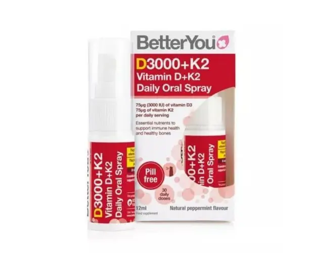 Spray oral cu vitamina D + K2, 3000UI, 12ml, BetterYou