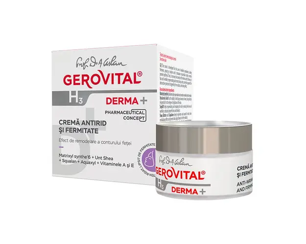 Crema antirid si fermitate H3 Derma+, 50 ml, Gerovital