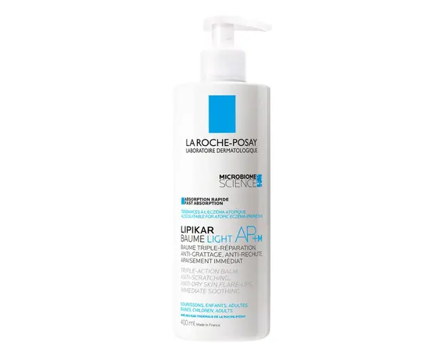 Balsam cu tripla actiune impotriva puseurilor de uscaciune a pielii Lipikar Baume Light AP+M, 400ml, La Roche-Posay