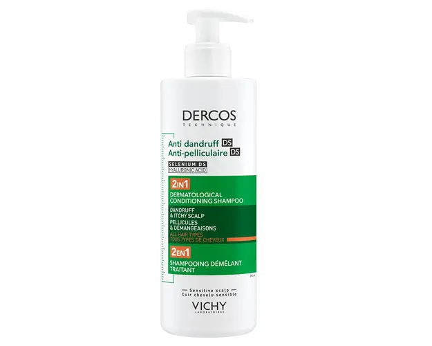 Sampon si balsam 2 in 1 anti-matreata pentru toate tipurile de par Dercos, 400 ml, Vichy