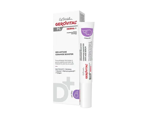 Ser antirid cu Ceramide Booster H3 Derma+, 15 ml, Gerovital