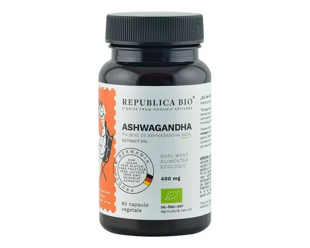 Ashwagandha ecologica 60 capsule, Republica BIO