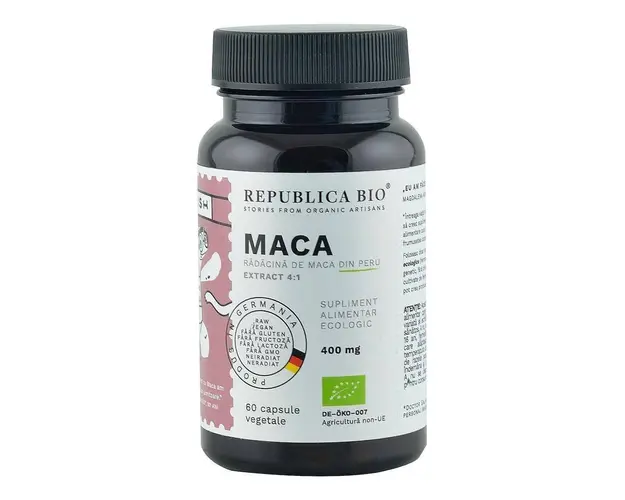 Maca ecologica 60 capsule, Republica BIO