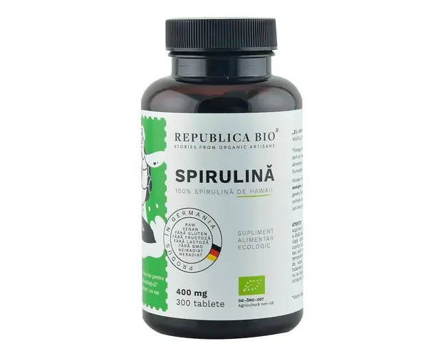 Spirulina ecologica 300 tablete, Republica BIO