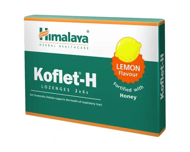 Himalaya, Koflet-H aroma de lamaie, ajutor pentru respiratie, 12 pastile