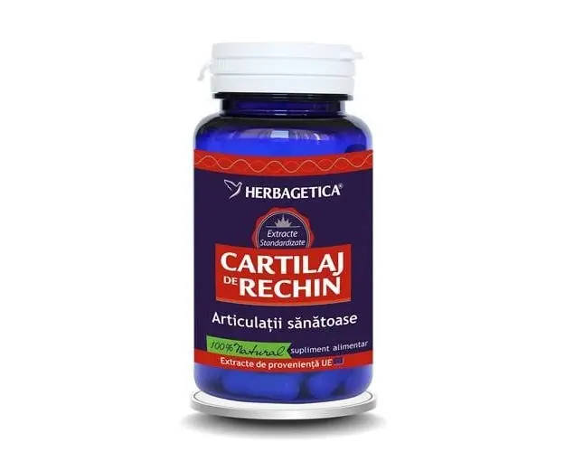 Herbagetica Cartilaj de rechin, 120 capsule