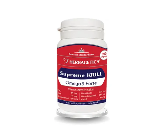 Supreme krill omega 3 forte, 30 capsule, Herbagetica