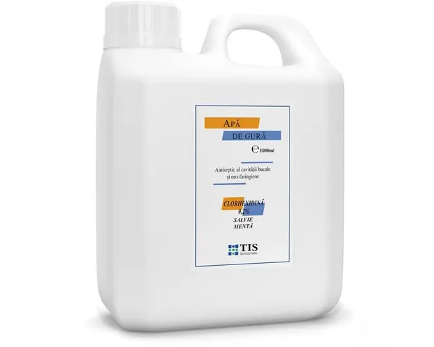 Apa de gura cu Clorhexidina 0,2% Tisodent, 1000 ml, Tis Farmaceutic