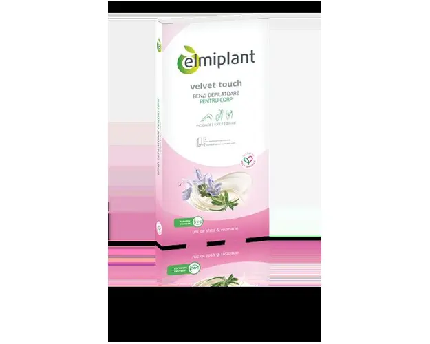 Elmiplant Velvet Touch Benzi Depilatoare Corp, 12 Buc