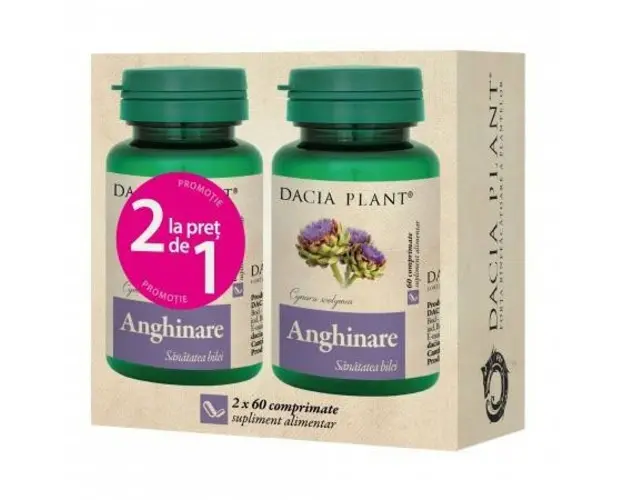 Dacia Plant Anghinare, 60 + 60 comprimate Cadou