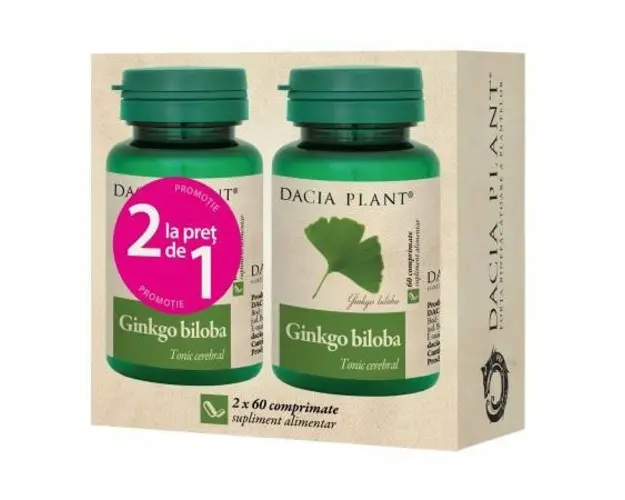 Dacia Plant Ginkgo Biloba, 60 cpr.+ 60 cpr. Cadou