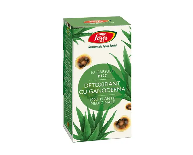 Detoxifiant cu ganoderma, 63 caps, FARES