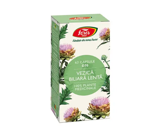 Vezica biliara lenta, 63 caps, FARES