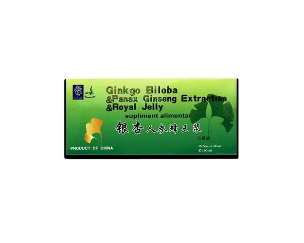 Ginkgo Biloba & Royal Jelly & Ginseng NATURALIA DIET, 10 fiole x 10 ml 
