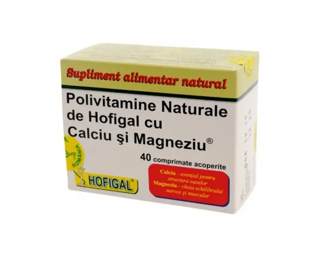 HOFIGAL Polivitamine Calciu si Magneziu, 40 comprimate