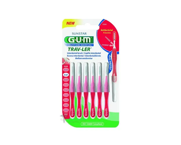 Gum Trav-ler 0.8mm, rosu, 6 bucati
