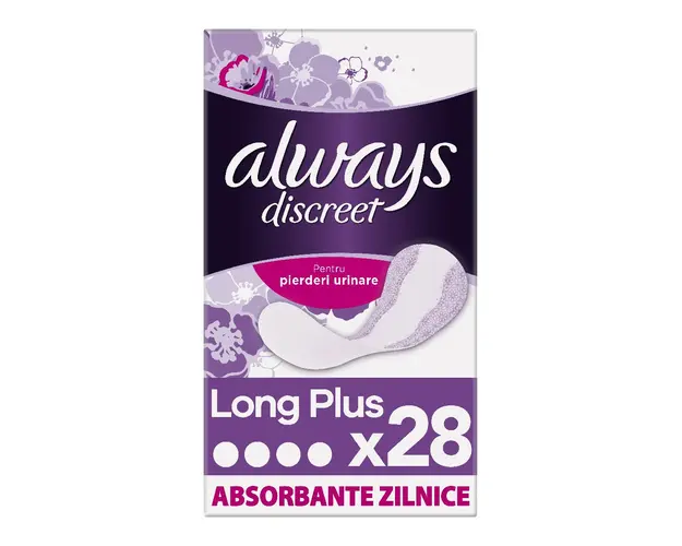 Always Discreet Liners Long Plus, 28 bucati