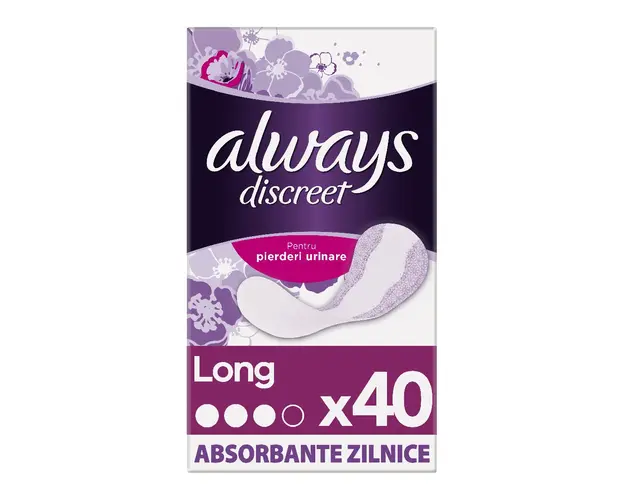 Always Discreet Liners Large, 40 bucati