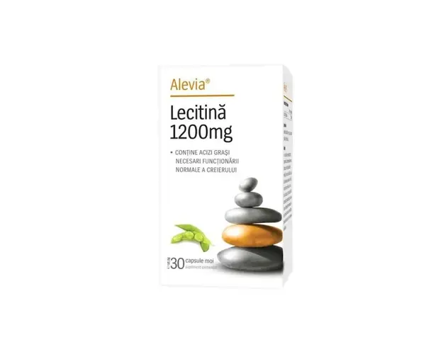 Lecitina 1200mg, 30 capsule, Alevia