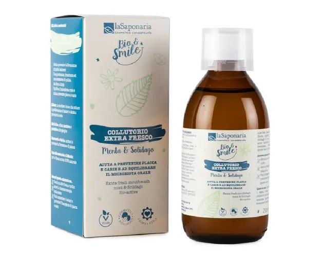 Apa de gura Extra Fresh cu menta si splinuta, 250ml, La Saponaria