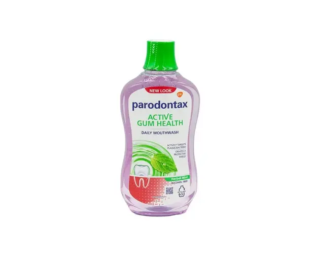 Apa de gura fara alcool Active Gum Health Herbal Mint Parodontax, 500 ml, Gsk