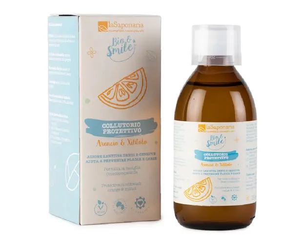 Apa de gura protectoare cu portocala si xilitol, 250ml, La Saponaria