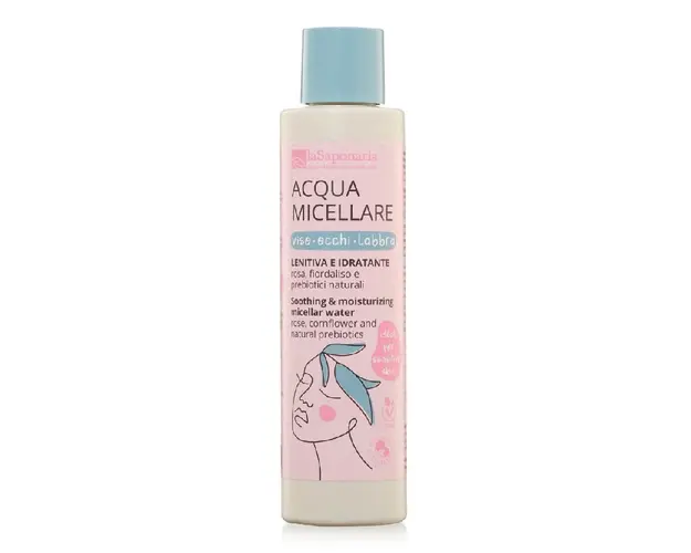 Apa micelara cu trandafir, floare de colt si prebiotice, 200ml, La Saponaria