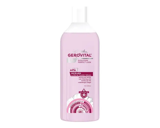Apa micelara cu ulei de trandafir salbatic, H3 Evolution Perfect, 400 ml, Gerovital 