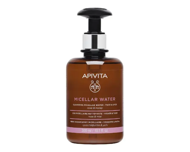 Apa micelara demachianta cu trandafir si miere, 300 ml, Apivita