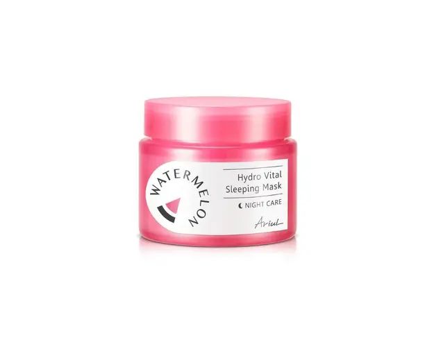 Masca de noapte pentru fata cu Pepene Rosu, Watermelon Hydro Glow, 80g, Ariul