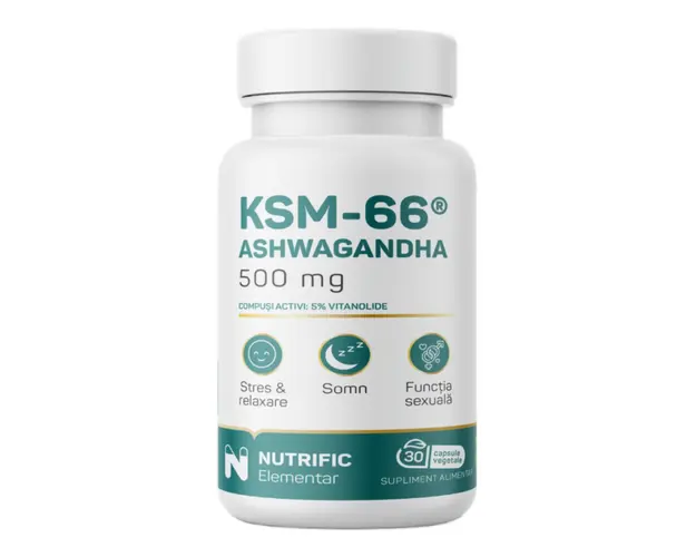 Ashwagandha KSM66 500mg, 30 capsule, Nutrific