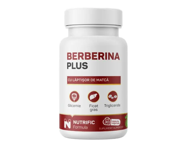 Berberina plus 500mg, 30 capsule vegetale, Nutrific