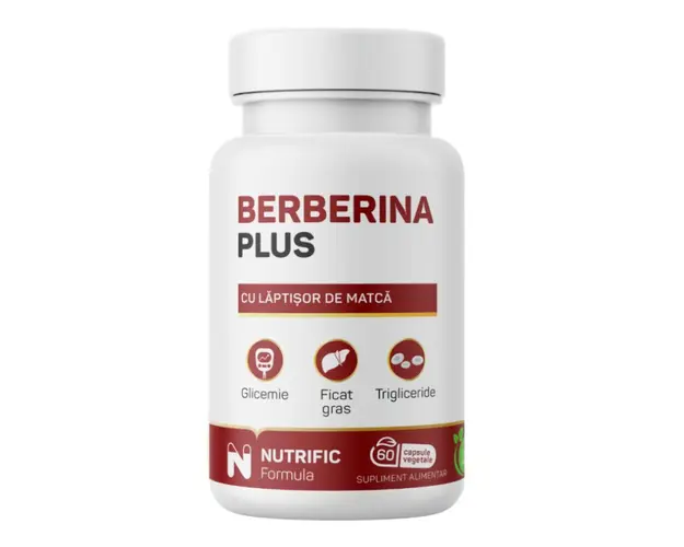 Berberina plus 500mg, 60 capsule vegetale, Nutrific