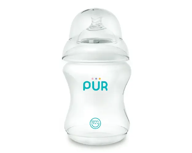 Biberon Comfort cu gura larga, 250ml, PUR