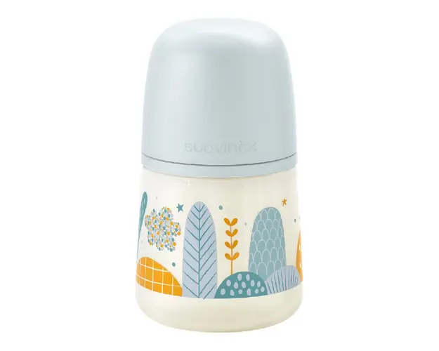 Biberon tetina fiziologica SX Pro Dreams, debit lent, albastru, 150ml, Suavinex