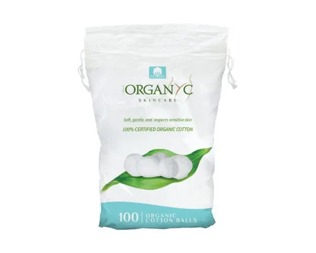 Bile de vata din bumbac organic, 100 bucati, Organyc
