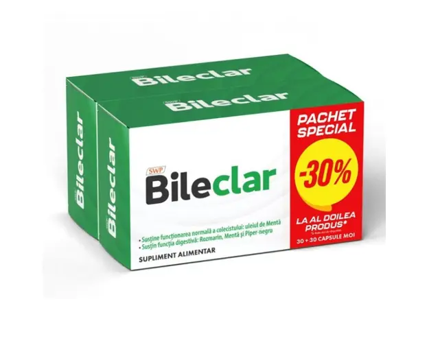 Pachet Bileclar, 30+30 capsule, Sun Wave Pharma