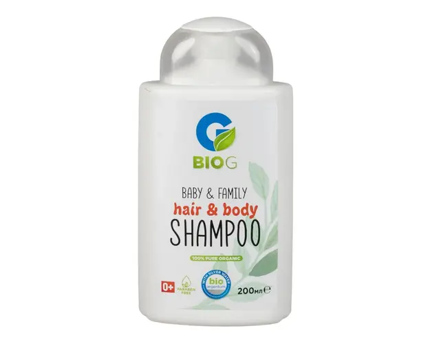 Sampon organic pentru par si corp BABY, 200 ml, BIO G