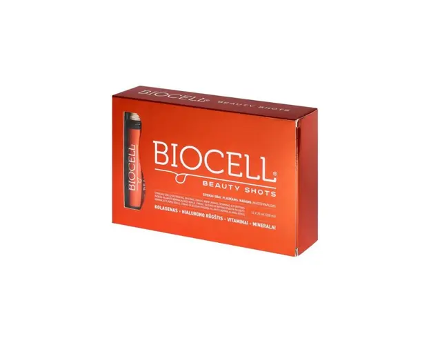 Biocell Beauty Shots pentru piele, par si unghii, 14 bucati x 25 ml, Valentis