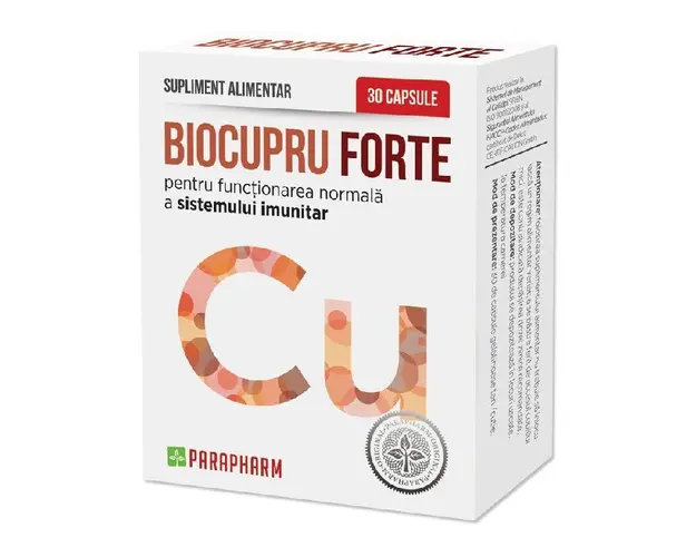 BioCupru Forte, 30 capsule, Parapharm