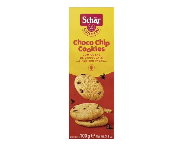 Biscuiti cu fulgi de ciocolata fara gluten Choco Chip, 100g, Dr. Schar