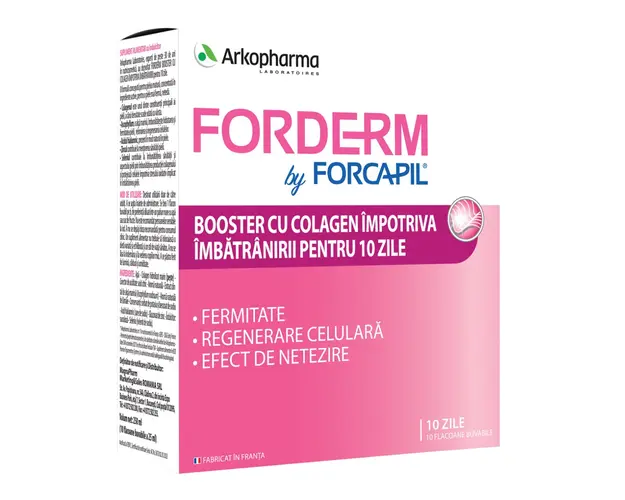 Forderm Booster cu colagen, 10 fiole, Forcapil