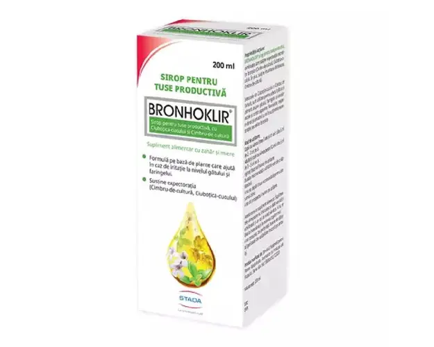 Sirop pentru tuse productiva Bronhoklir, 200 ml, Stada