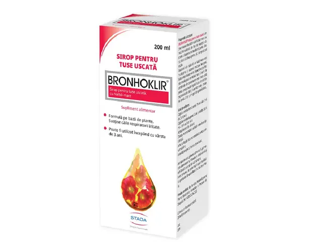 Sirop pentru tuse uscata Bronhoklir, 200 ml, Stada