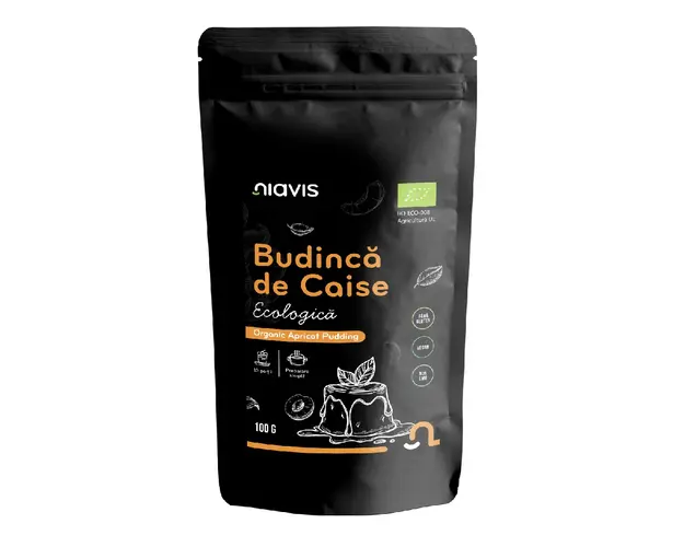 Budinca de caise Bio fara gluten, 100 g, Niavis