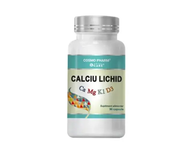 Calciu lichid, 90 capsule, Cosmo Pharm