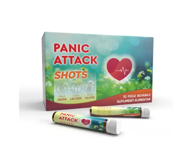 CalmTime Panic Attack, 10 fiole buvabile, Justin Pharma