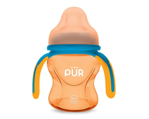 Cana cu prindere multipla 150ml, protocaliu, +6 luni, PUR