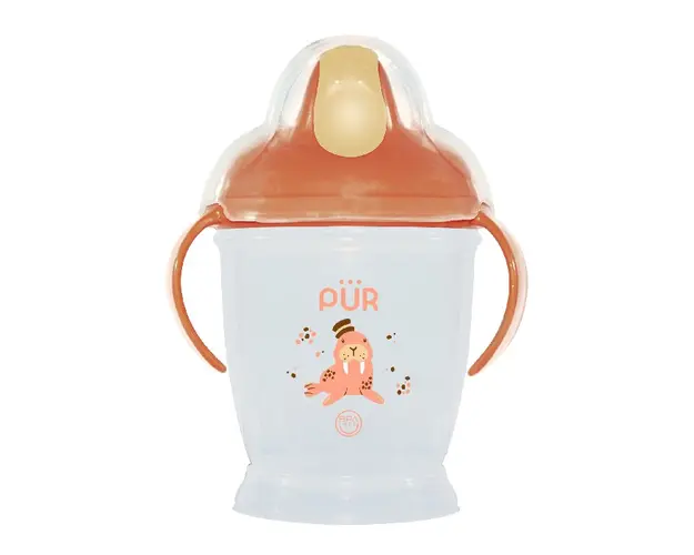 Cana de baut cu cioc dur, +6 luni, piersica, PUR