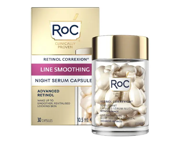 Capsule pentru ten, Retinol Correxion Line Smoothing, 30 bucati, RoC Skincare